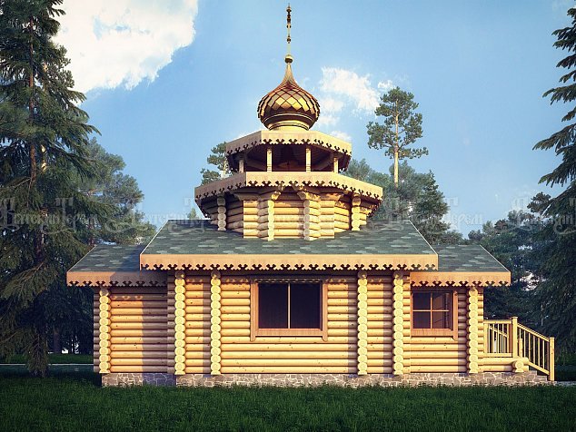 Деревянная Церковь «Проект ПР-016» 43,1 м2, фотография православного храма из дерева