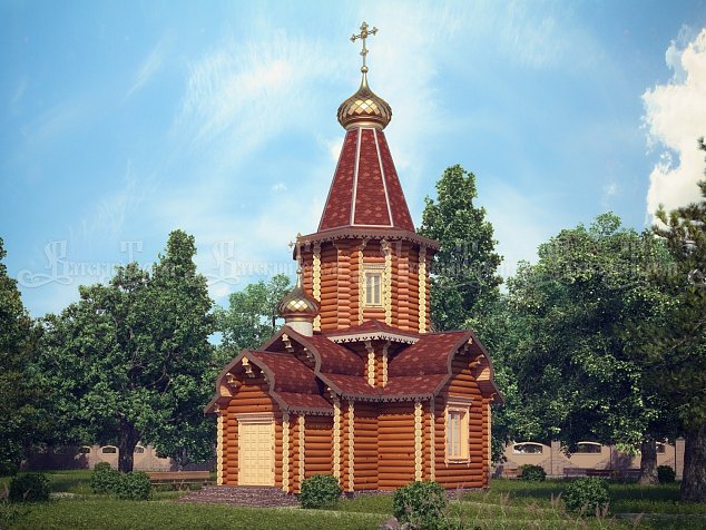 Деревянная Церковь «Проект ПР-008» 63 м2, фотография православного храма из дерева