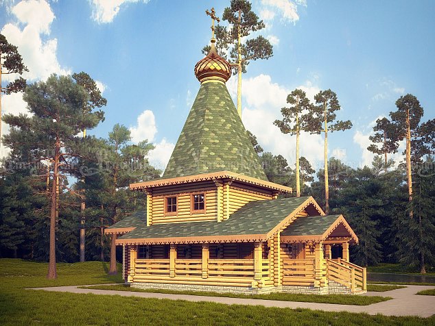 Деревянная Церковь «Проект ПР-020» 76,6 м2, фотография православного храма из дерева