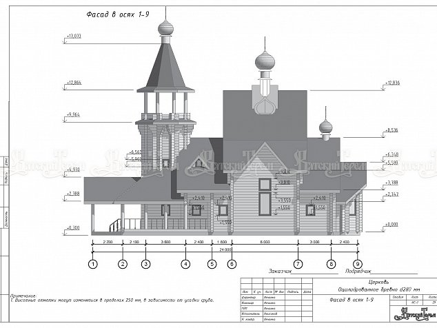 Деревянная Церковь «Проект ПР-031» 190,3 м2, фотография православного храма из дерева