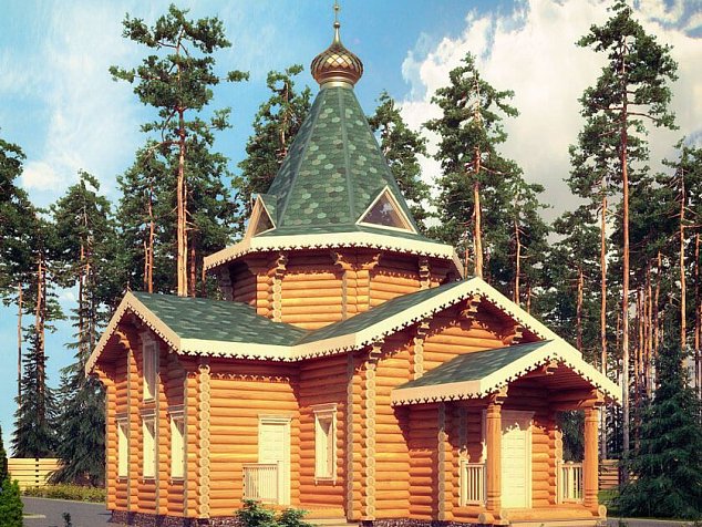 Деревянная Церковь «Проект ПР-028» 106,7 м2, фотография православного храма из дерева